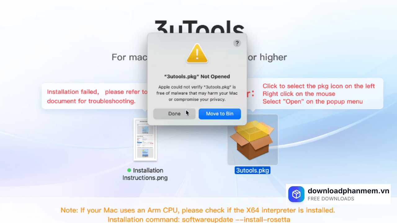 Mở tệp tin vừa tải xuống