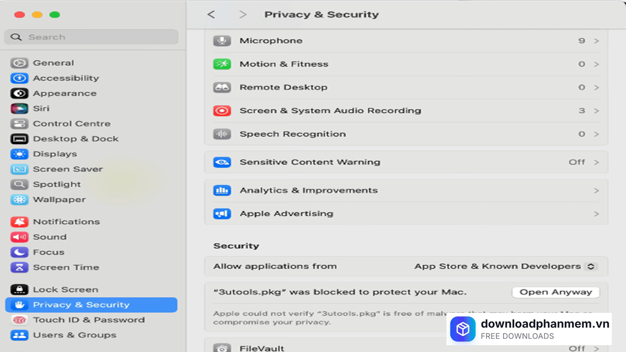 Khởi chạy phần mềm