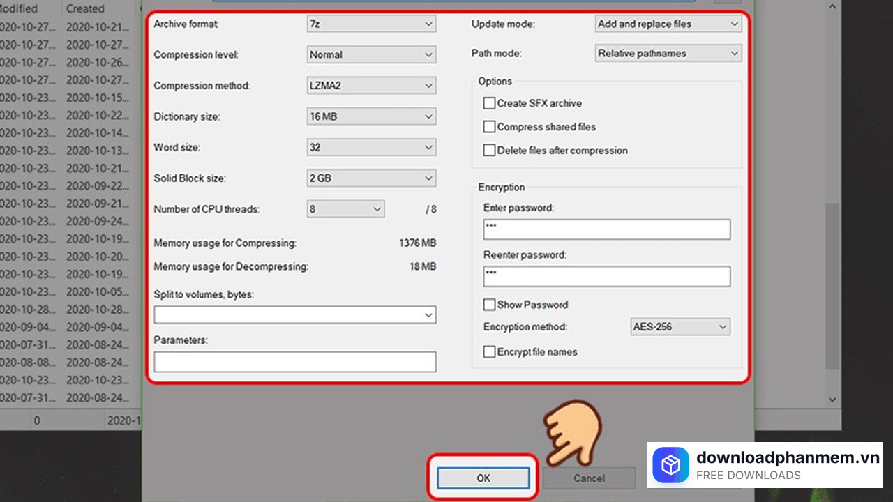 cach nen file bang 7 zip add to archive  (5)