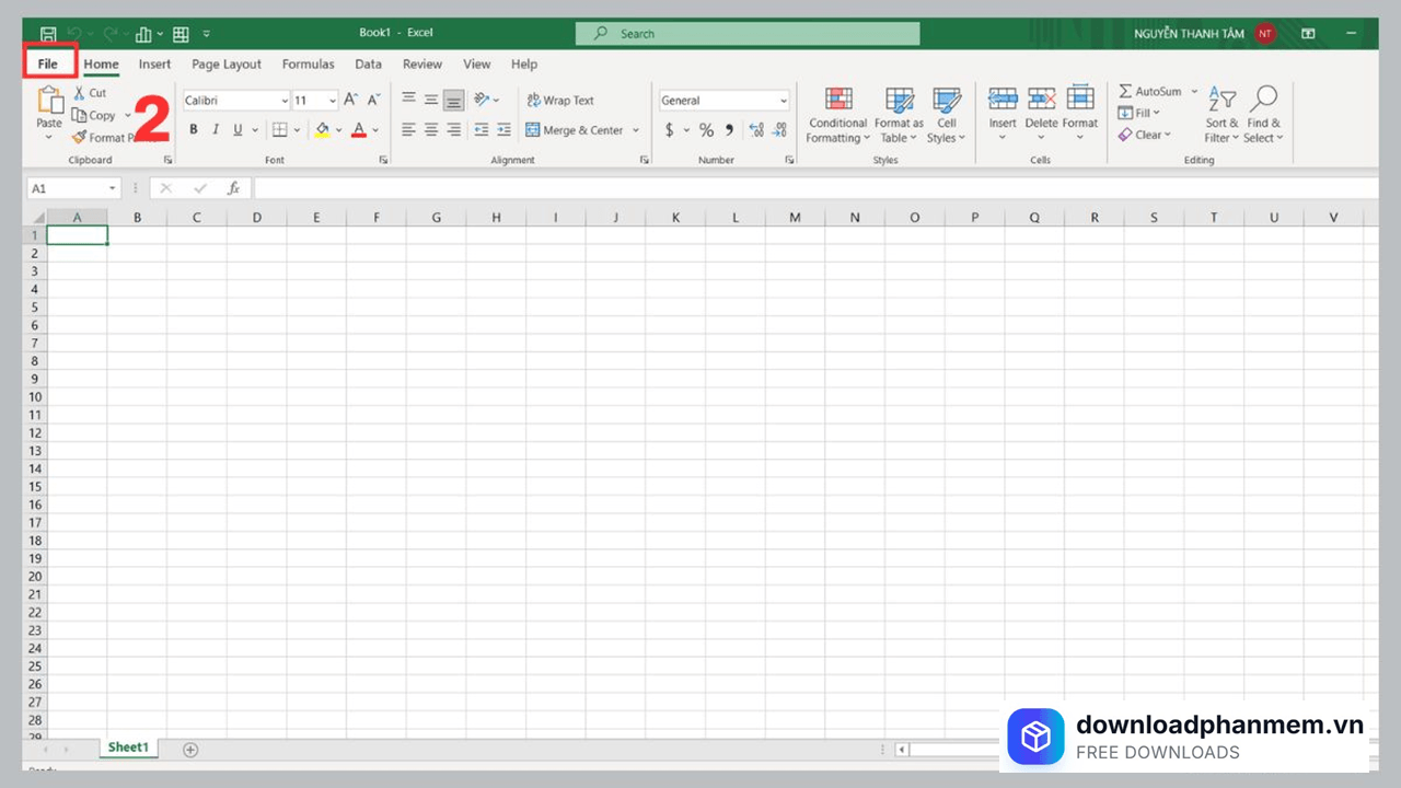 Mở Excel để cài đặt tiện ích mới