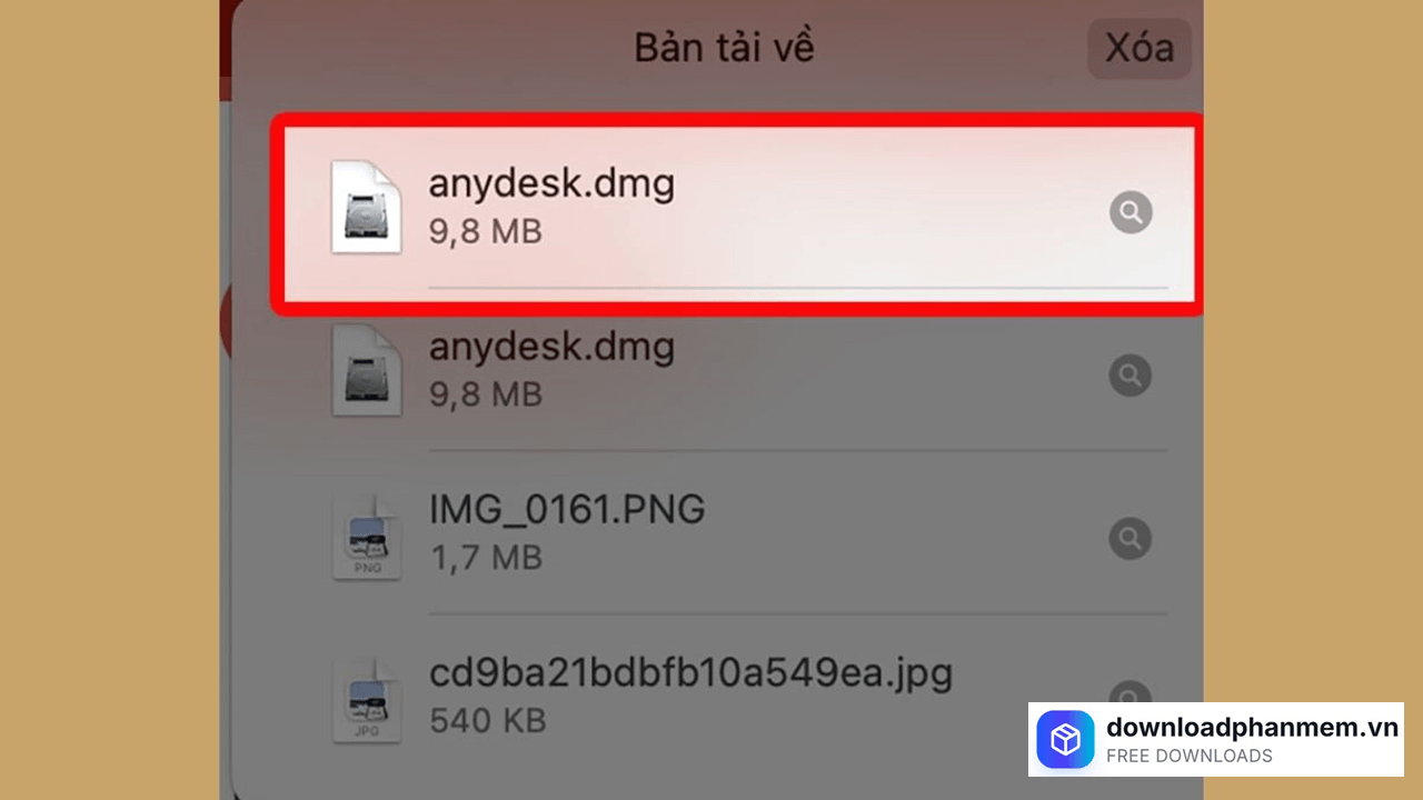 Nhấn mở tệp .dmg
