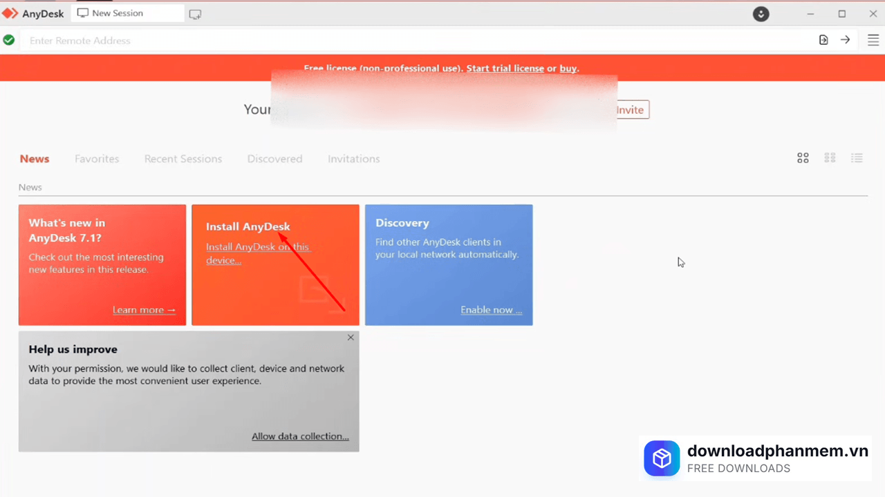 Nhấn Install AnyDesk