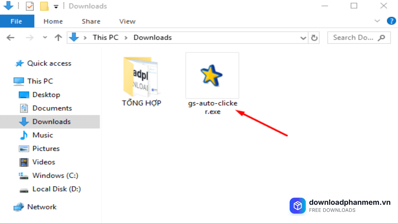 Mở tệp tin định dạng .exe