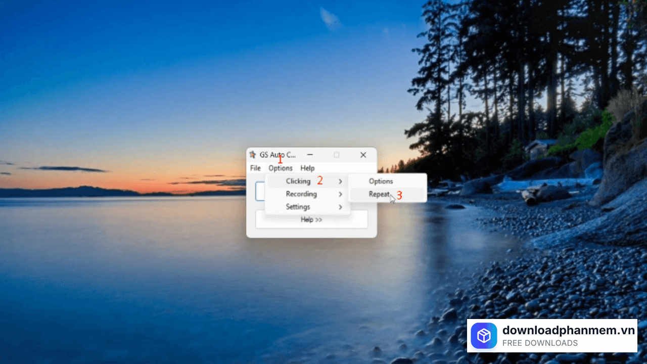 Thiết lập chế độ Auto Clicker