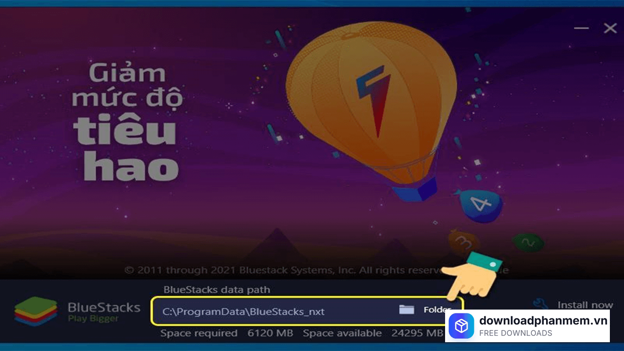 Nhấn chọn mục Folder Nhấn chọn mục Folder