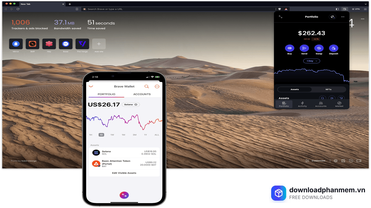 tinh nang noi bat cua&nbsp;brave cho android