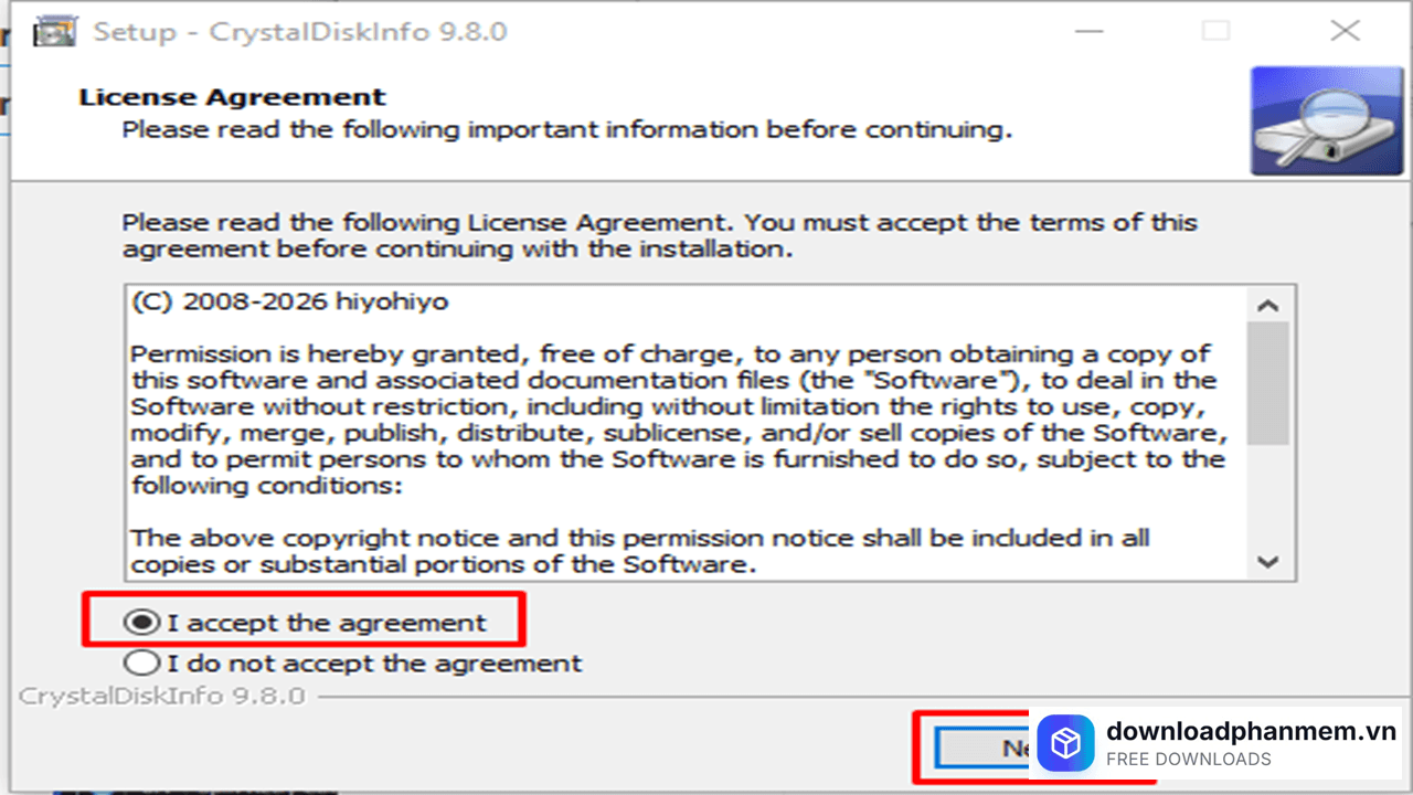 Chấp nhận điều khoản phần mềm
