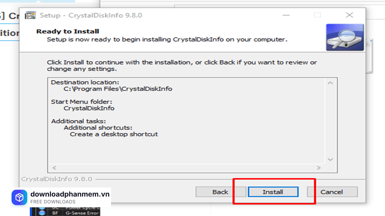 Nhấn Install cài đặt phần mềm về máy