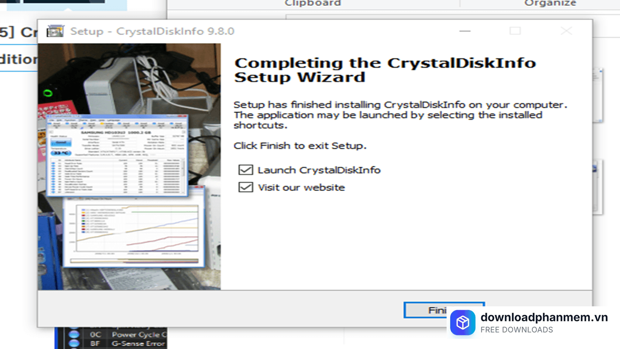 Nhấn Finish hoàn tất quá trình cài đặt