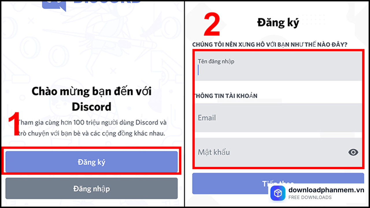 Đăng nhập tài khoản Discord