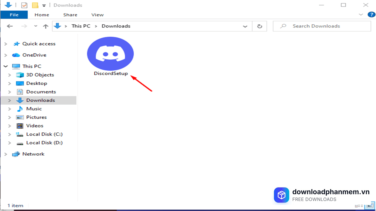 Nhấn giải nén file .exe