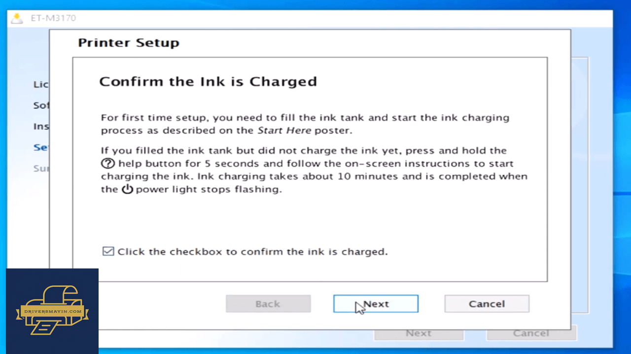 huong dan chi tiet cac buoc cai dat driver may in epson ecotank m31706
