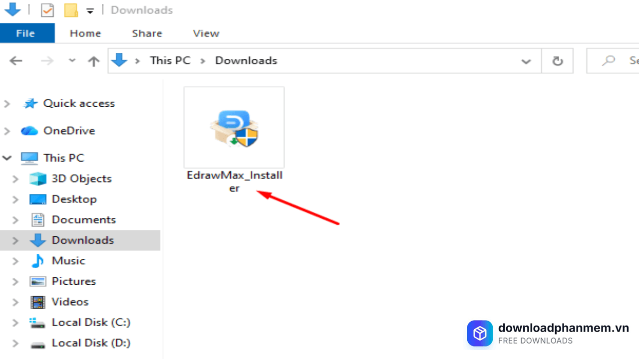 Khởi chạy file vừa tải xuống