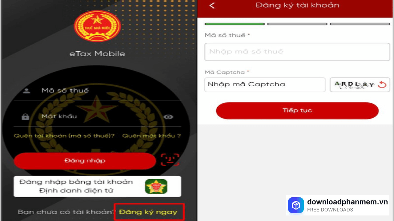 Đăng ký tài khoản eTax