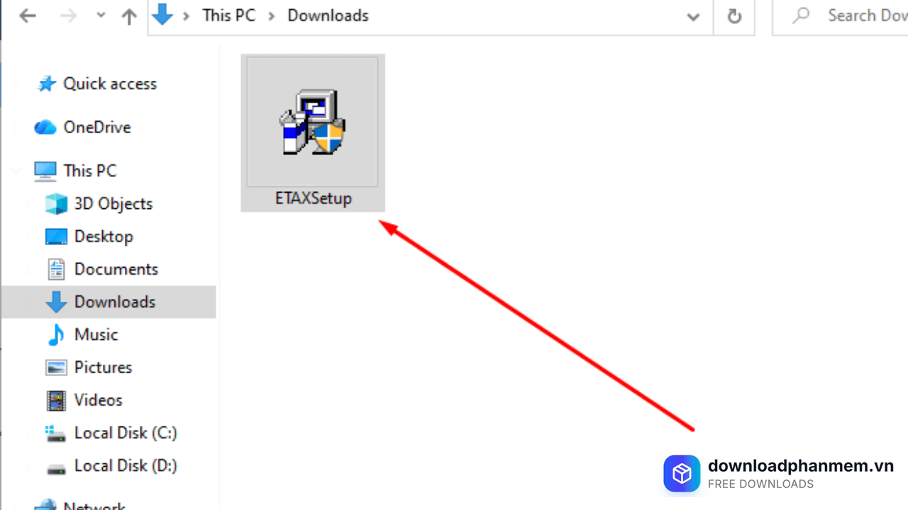 Khởi chạy file vừa tải xuống