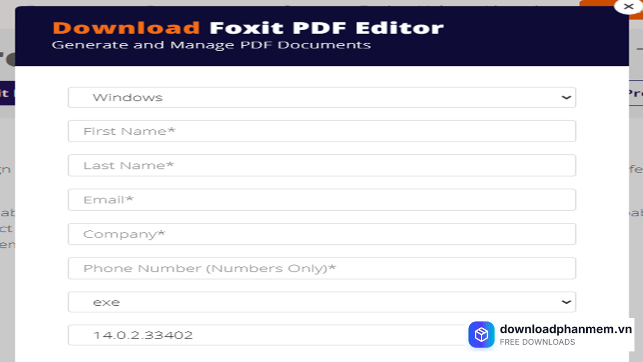 Điền thông tin người dùng