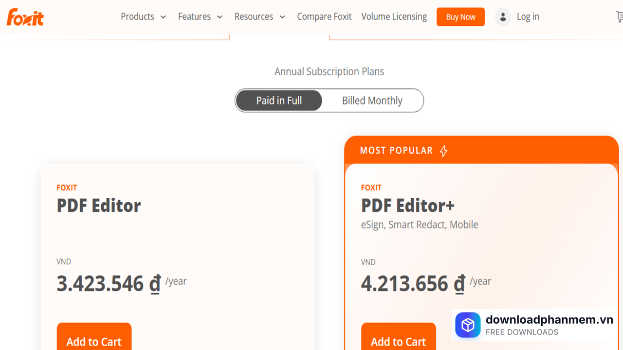 Lựa chọn bản quyền nhấn Add to Cart