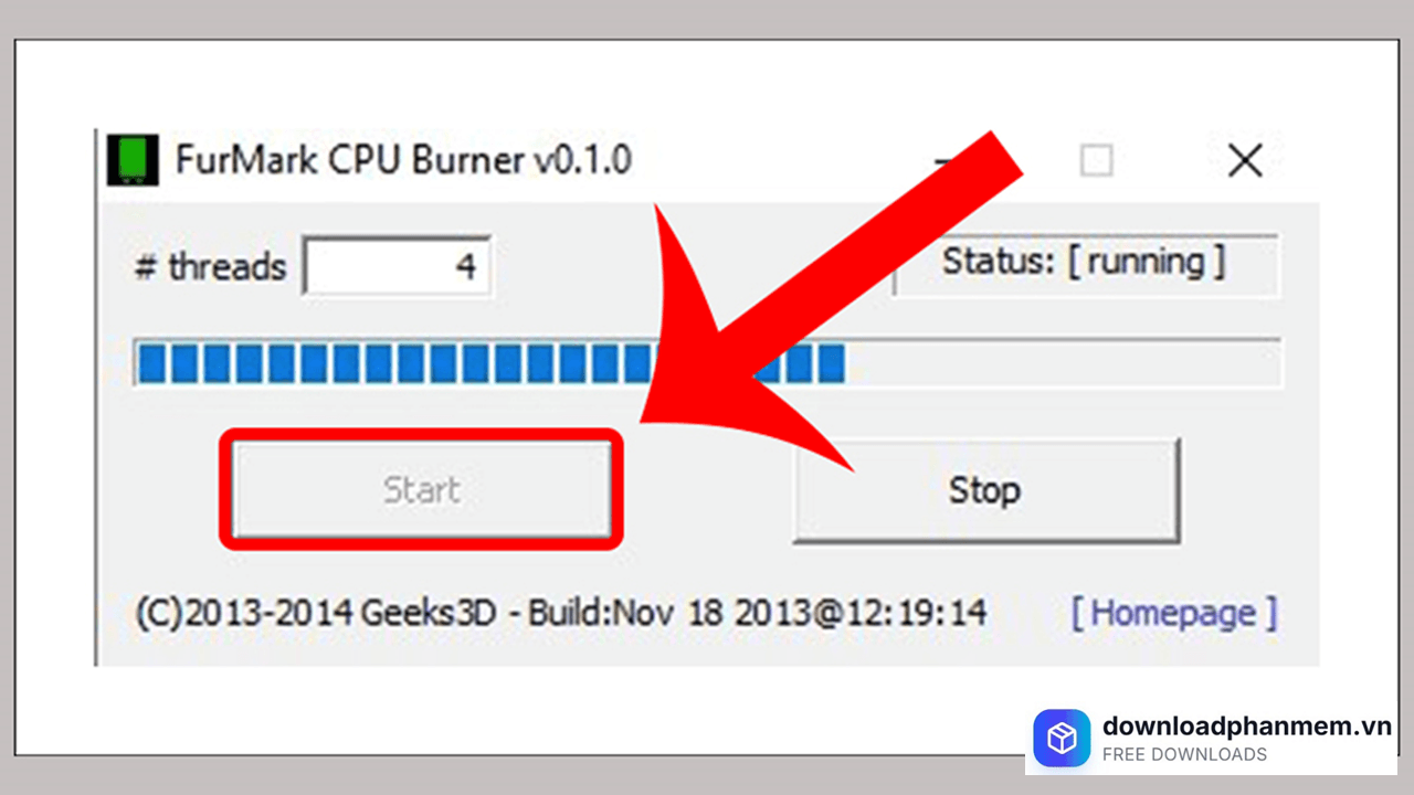 test cpu voi cpu burner 1