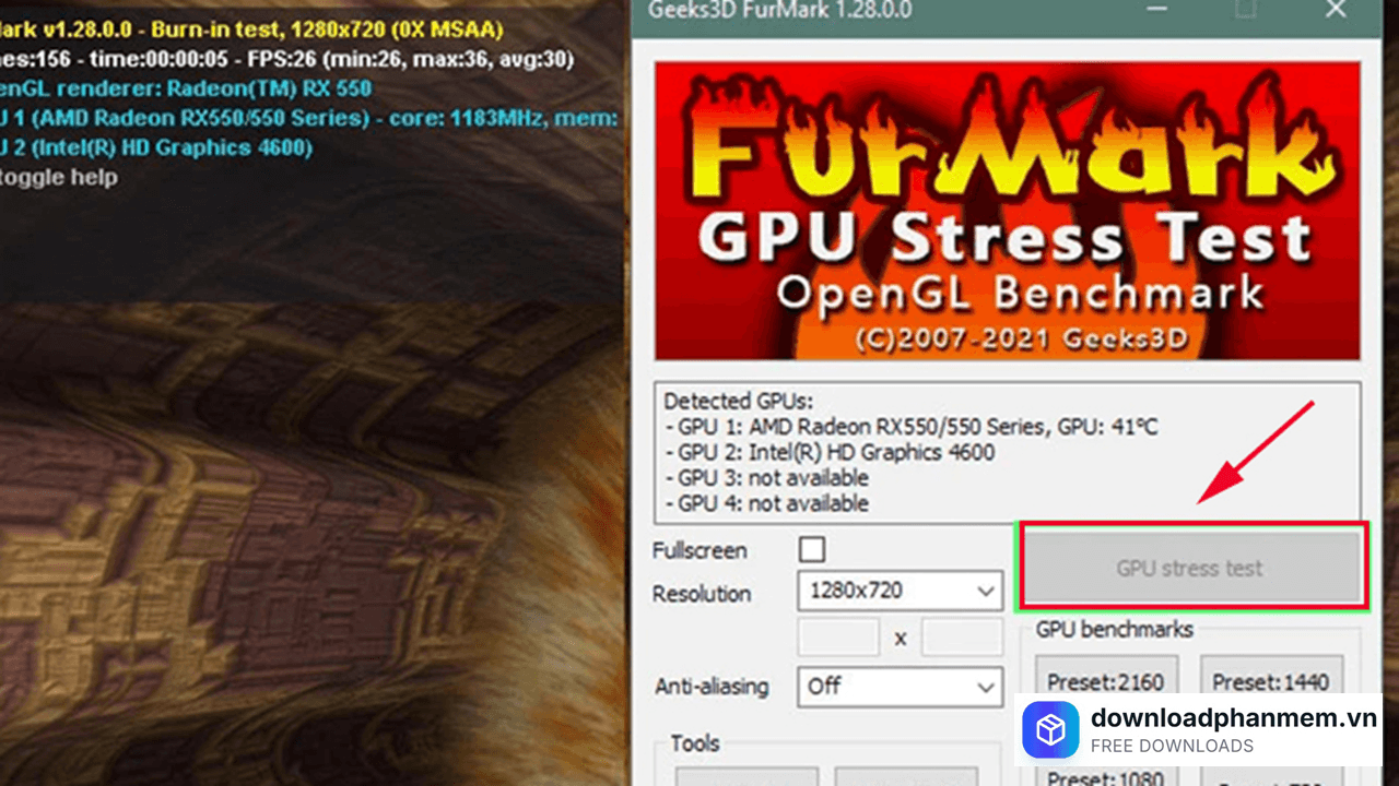 test do hoa voi gpu stress test