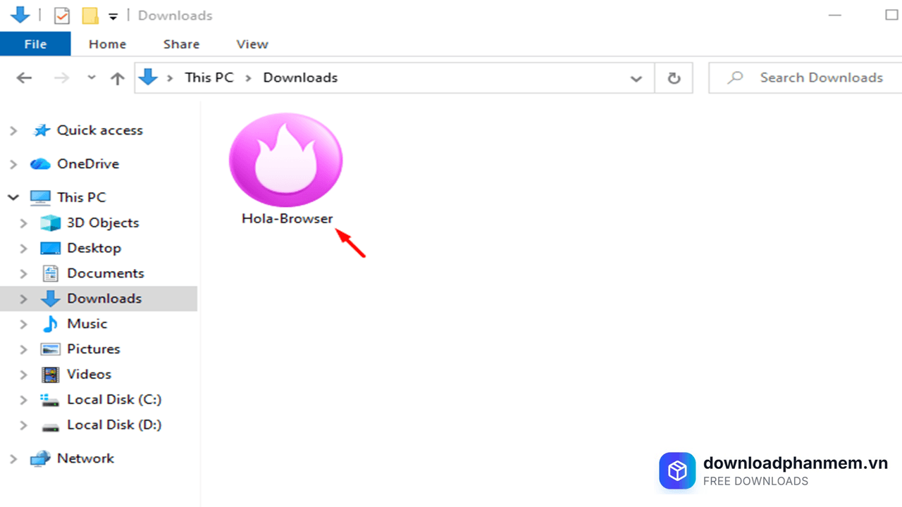 Khởi chạy tệp vừa tải xuống