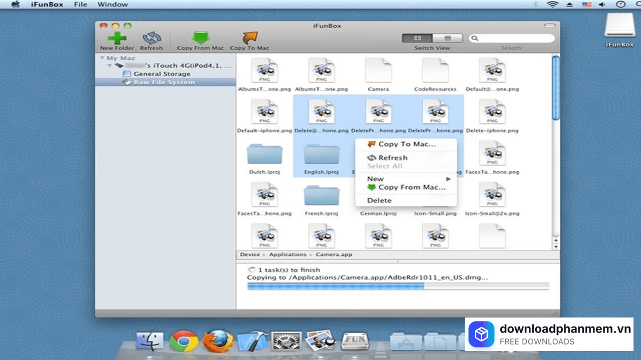 Cửa sổ giao diện iFunbox