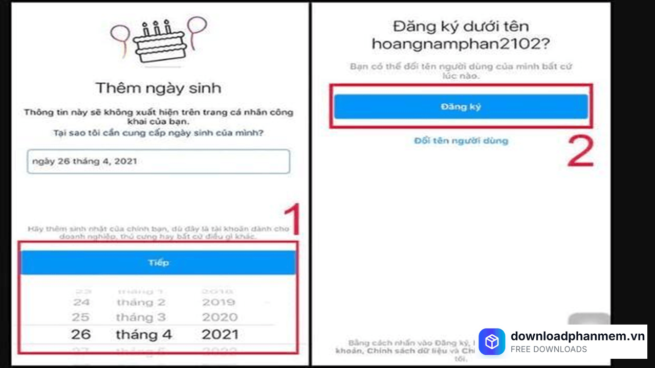 Điền thông tin cá nhân Điền thông tin cá nhân