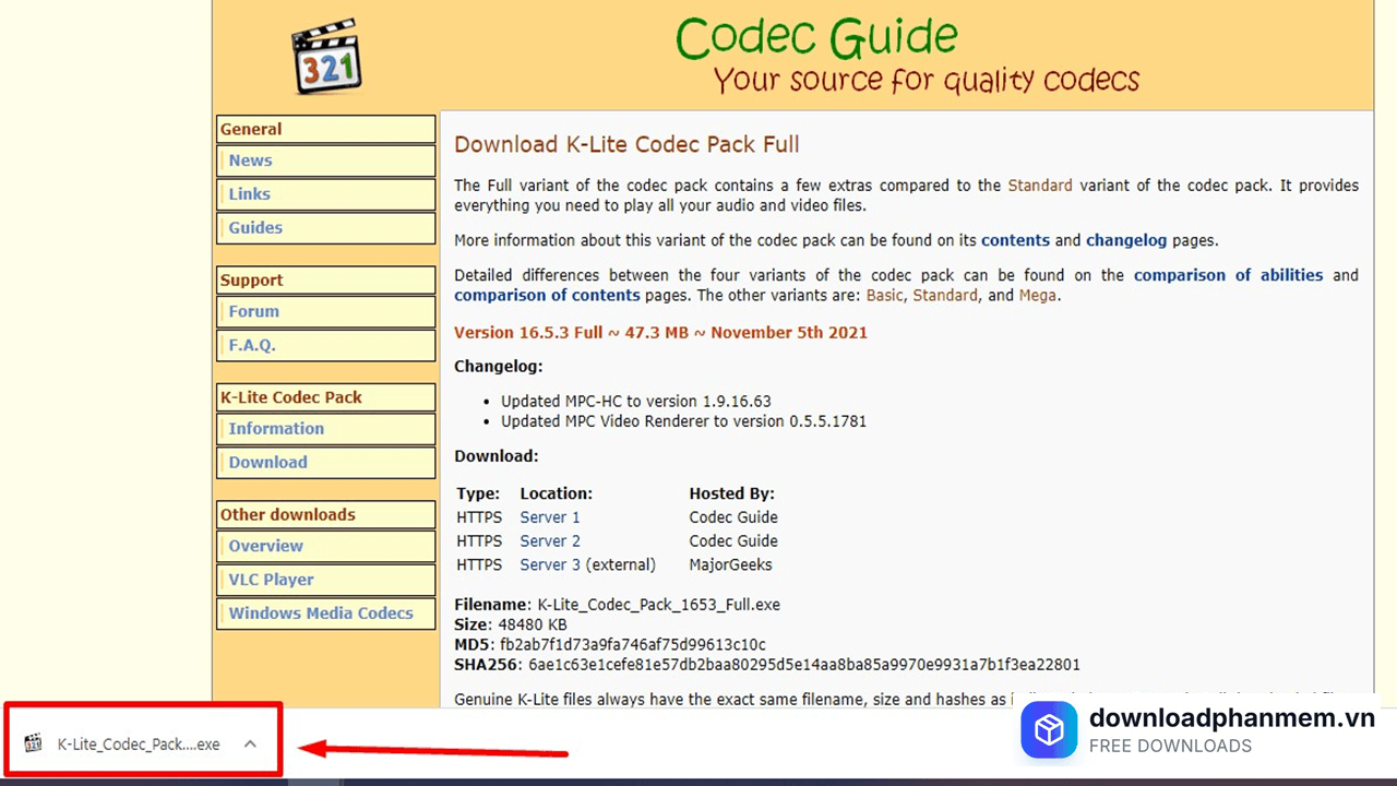 Khởi chạy file vừa tải xuống