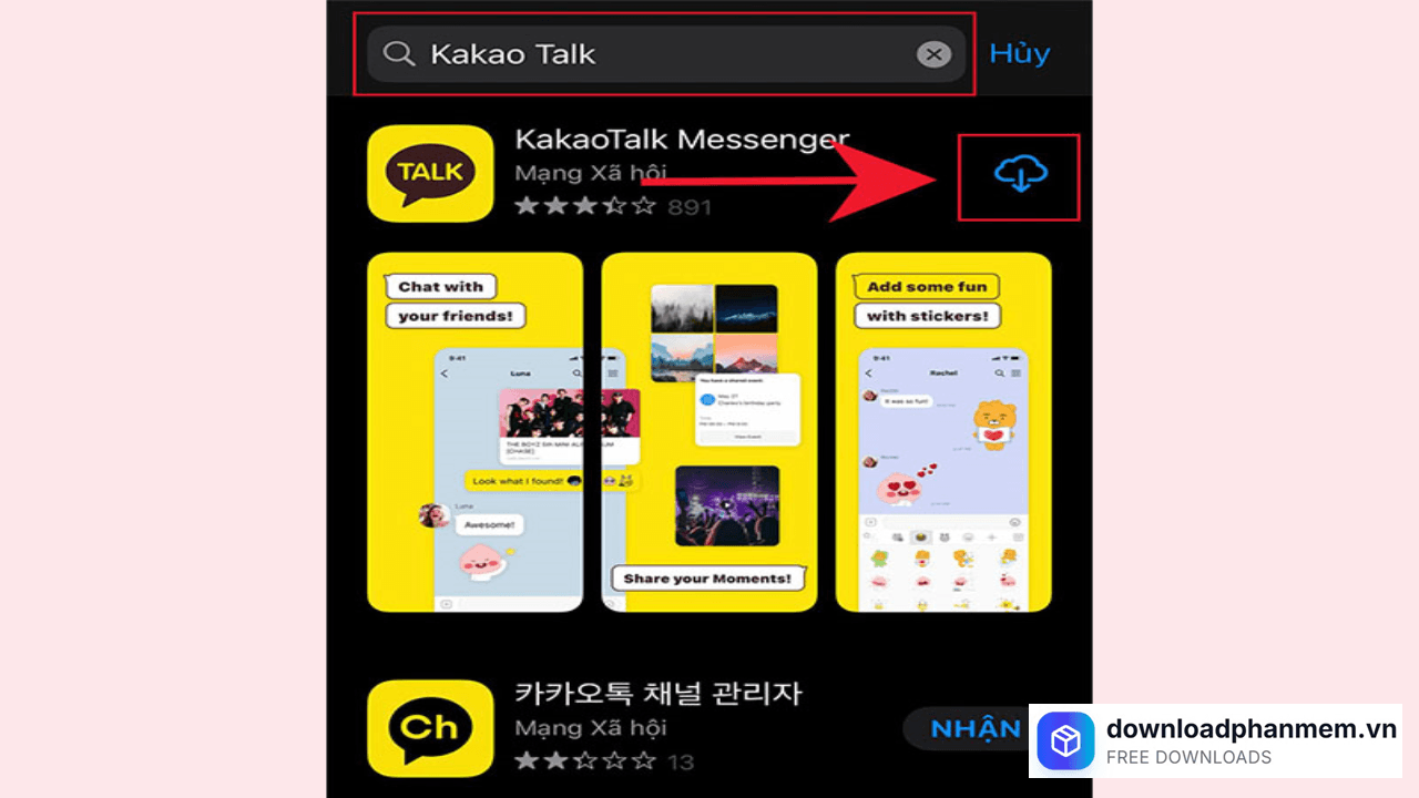 Tải xuống Kakao Talk trong Apple Store