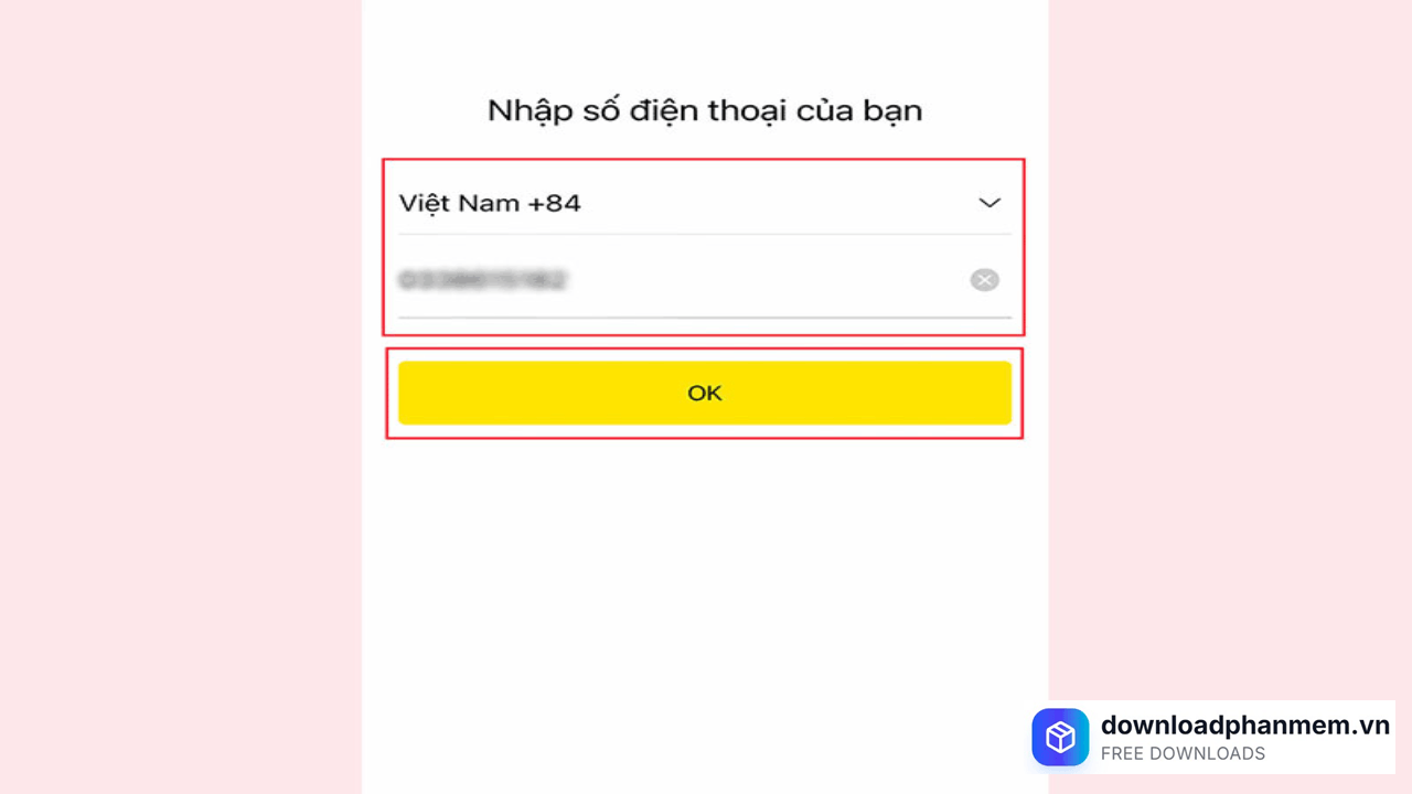 Đăng nhập số điện thoại