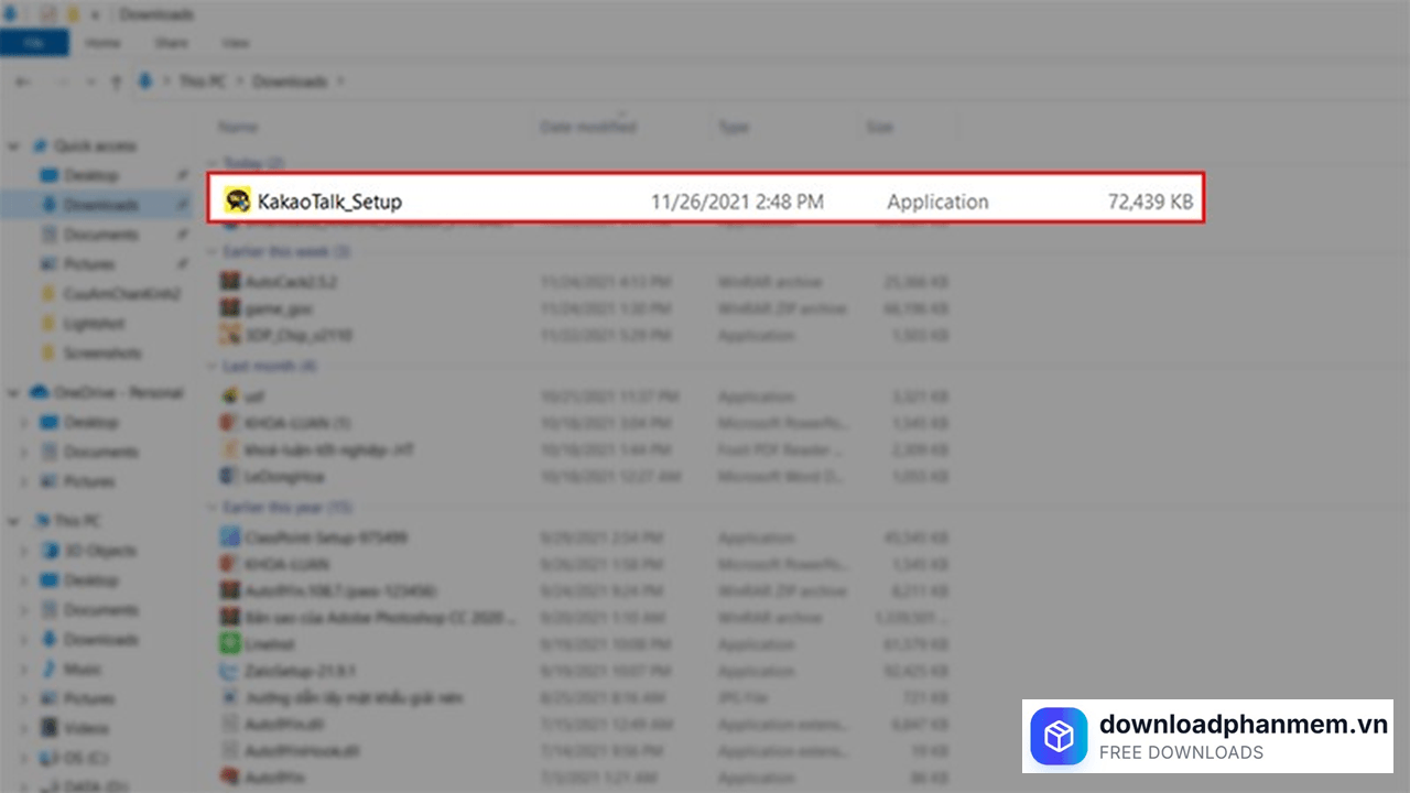 Khởi chạy tệp vừa tải xuống
