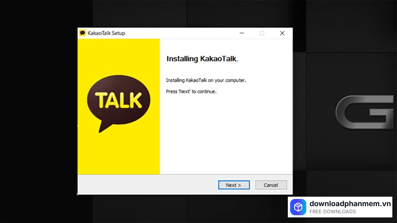 Tại màn hình nhấn Next