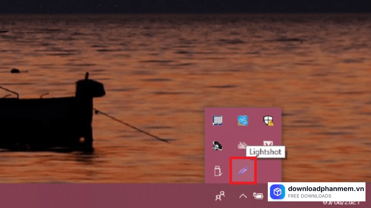 Nhấn tìm biểu tưởng Lightshot Nhấn tìm biểu tưởng Lightshot