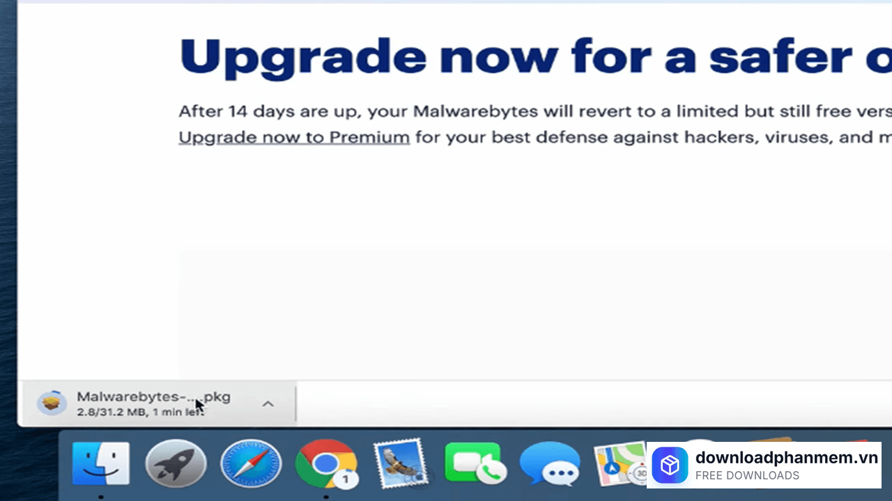 Nhấn mở tệp .pkg