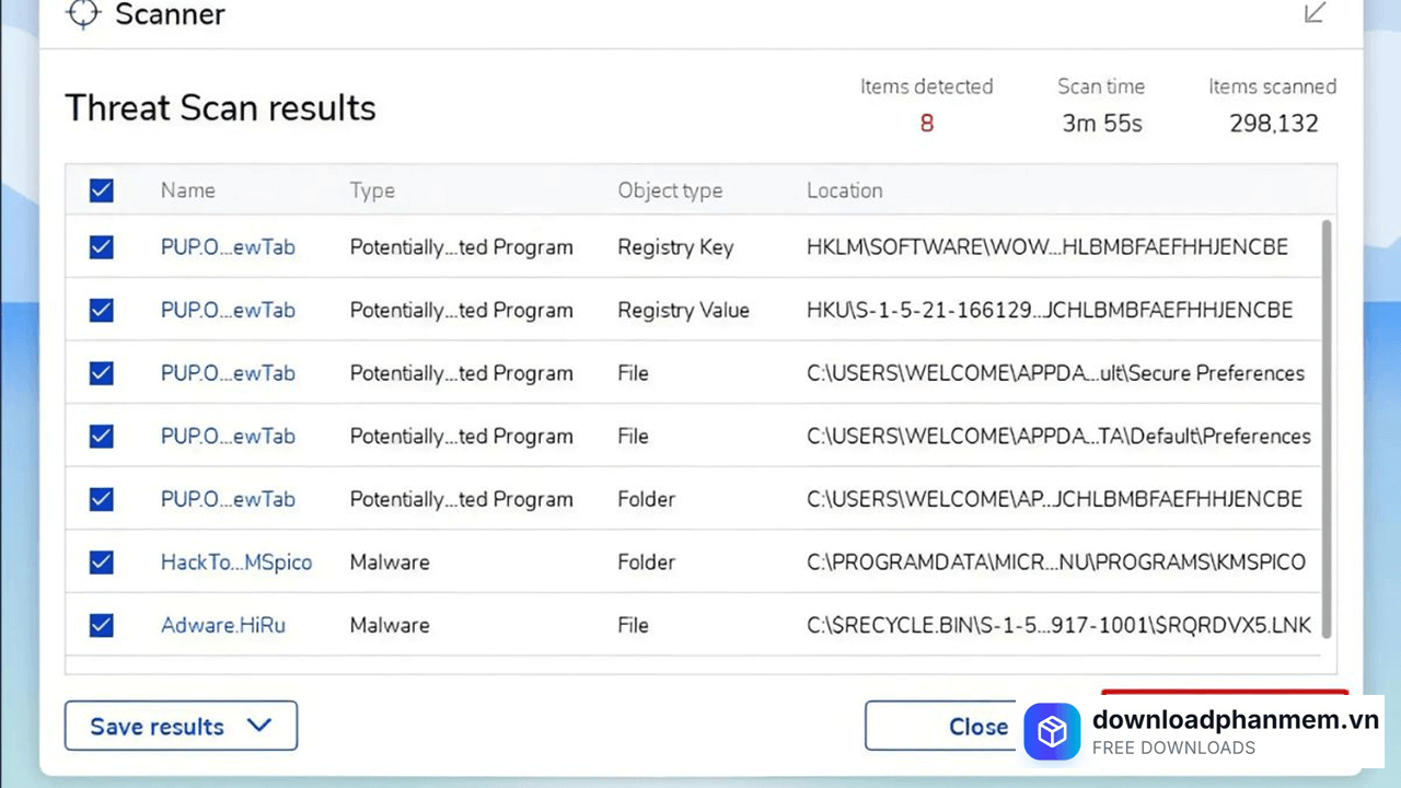 Danh sách các tệp độc hại Danh sách các tệp độc hại