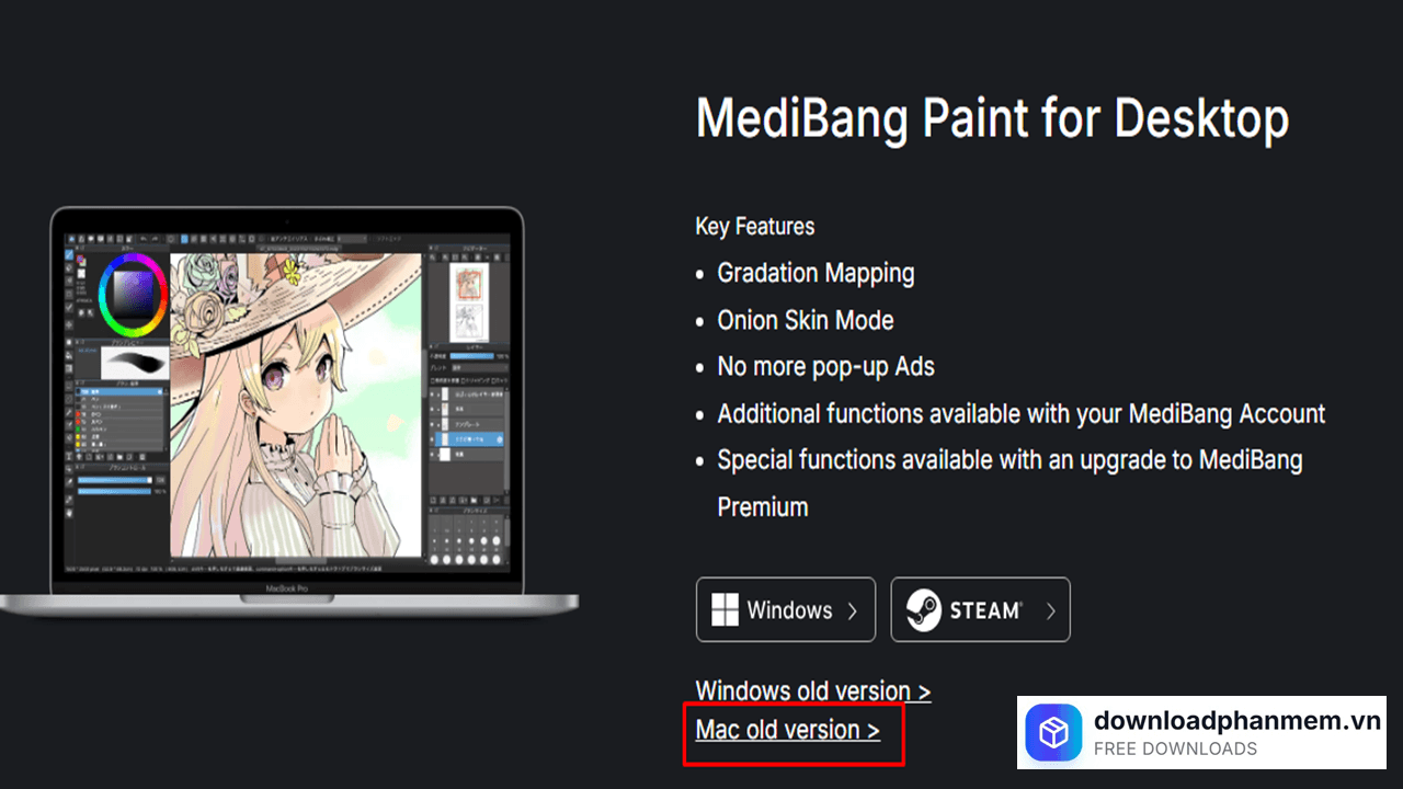 Nhấn tải xuống Version dành cho Mac