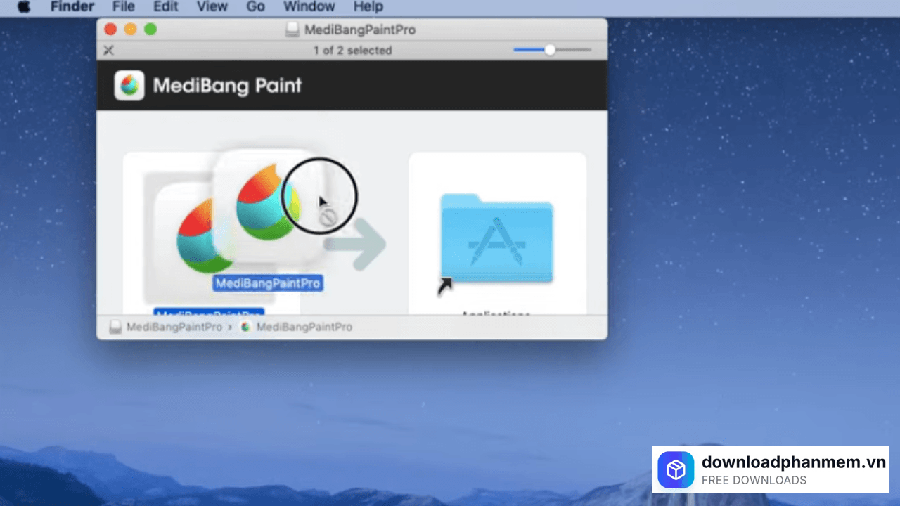 Nhấn chuyển ứng dụng vào mục Aplication