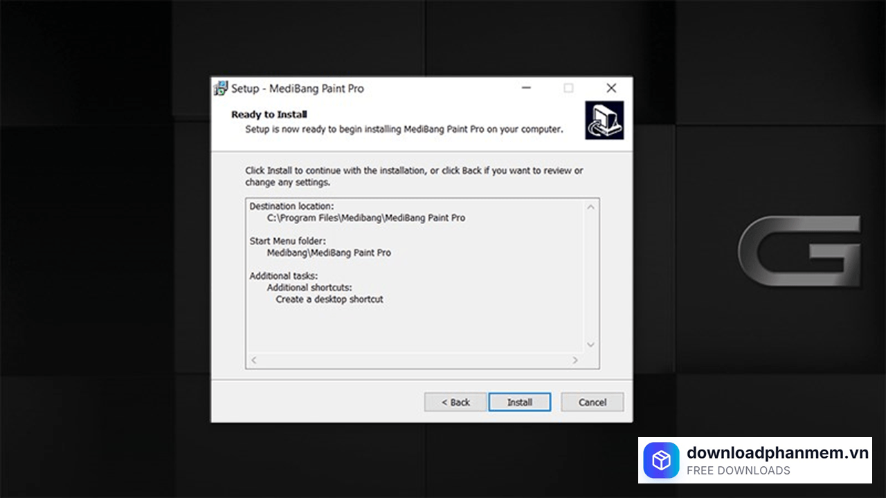 Nhấn Install để cài đặt