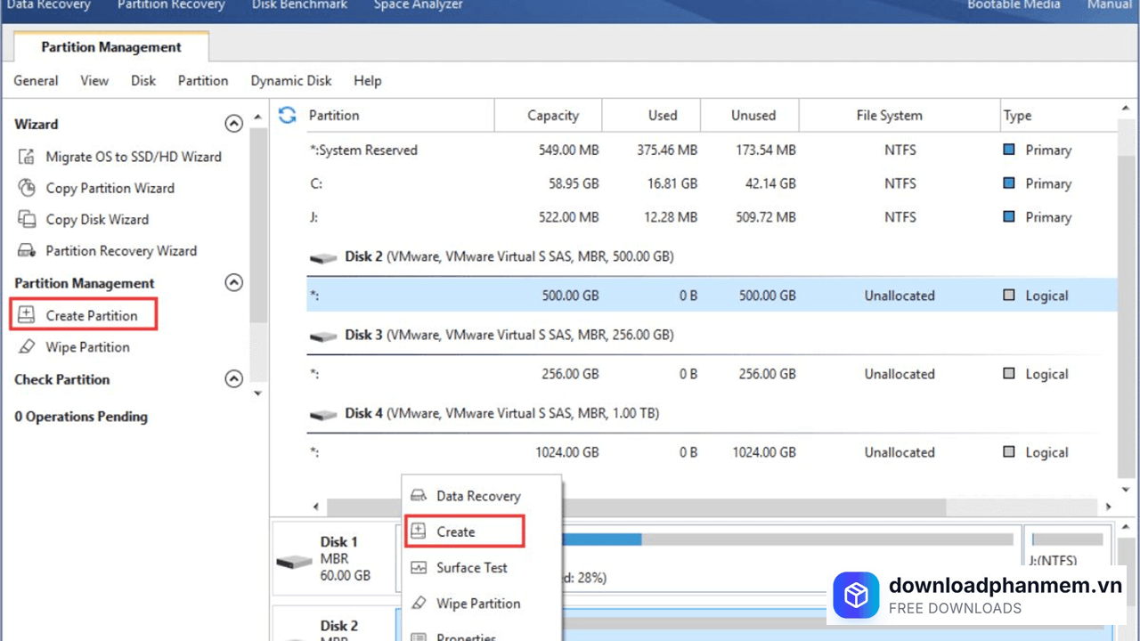 Quản lý phân vùng Quản lý phân vùng