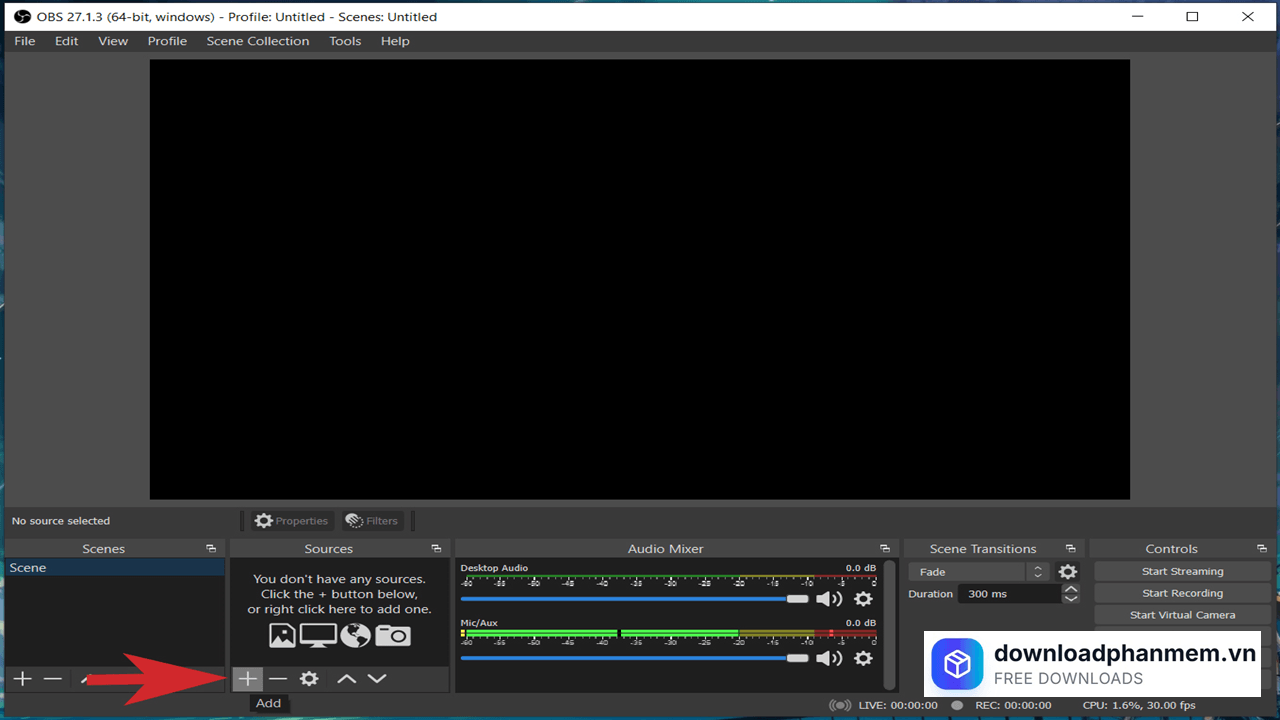 Nhấn biểu tượng dấu +
