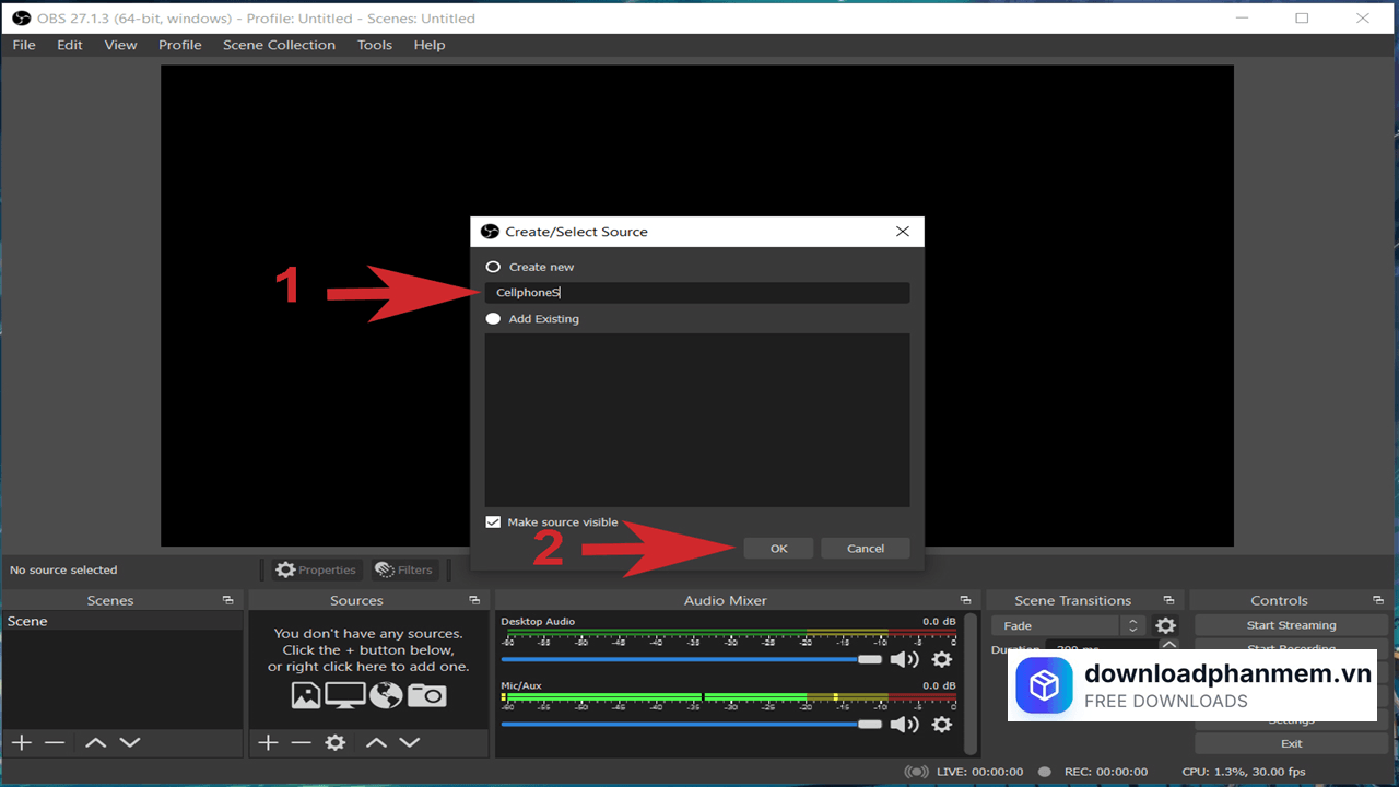 Đặt tên và chọn OK