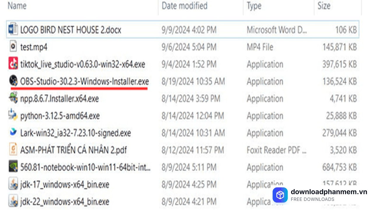 Nhấn chạy tệp vừa tải xuống