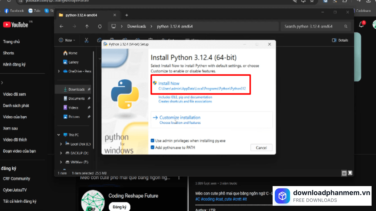 Nhấn chọn Install Now