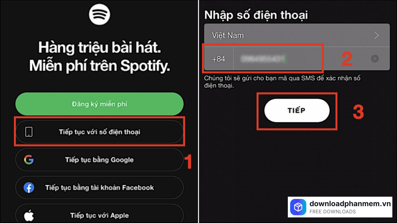 Nhập số điện thoại