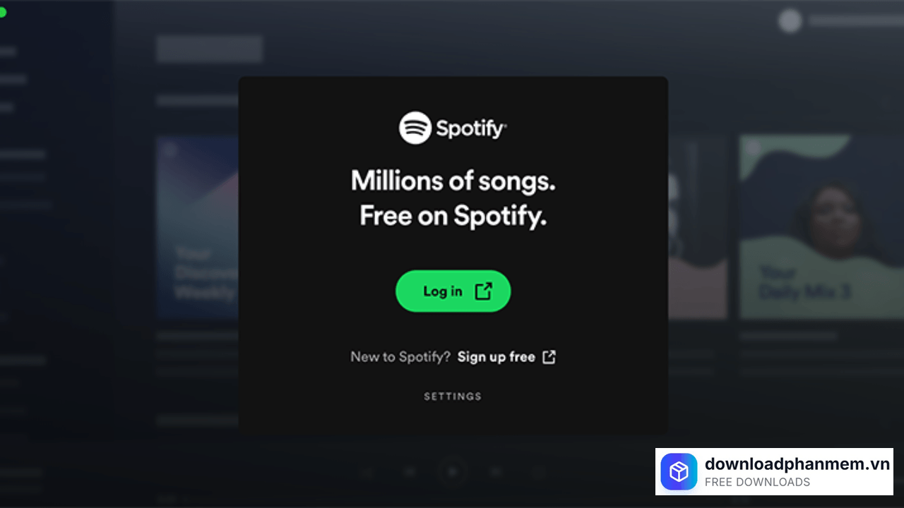 Nhấn mục Log in truy cập vào tài khoản