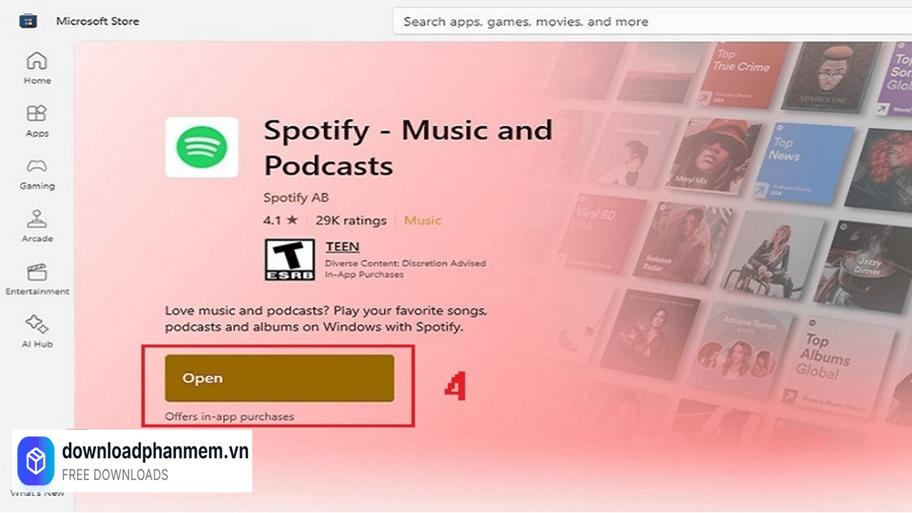 Nhấn Open bắt đầu sử dụng phần mềm