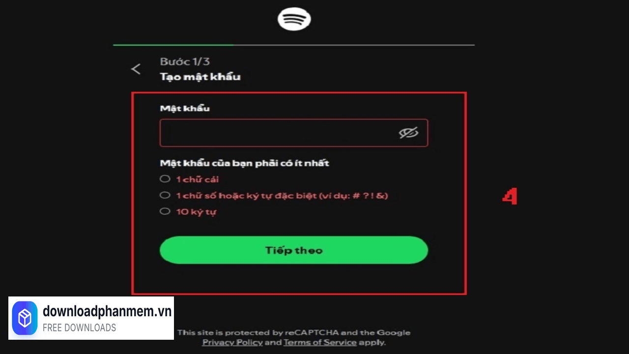 Nhập mật khẩu phần mềm