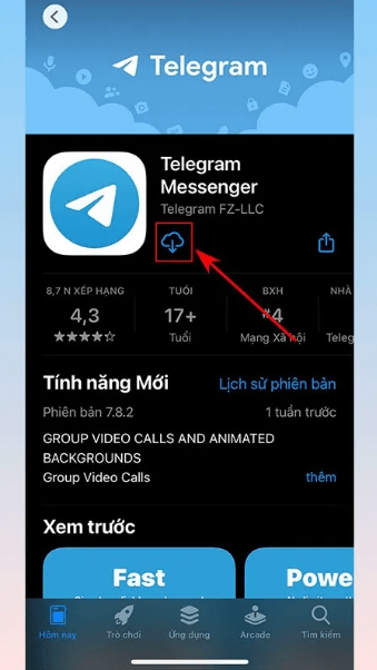 Tải xuống phần mềm Telegram trong AppStore Tải xuống phần mềm Telegram trong AppStore