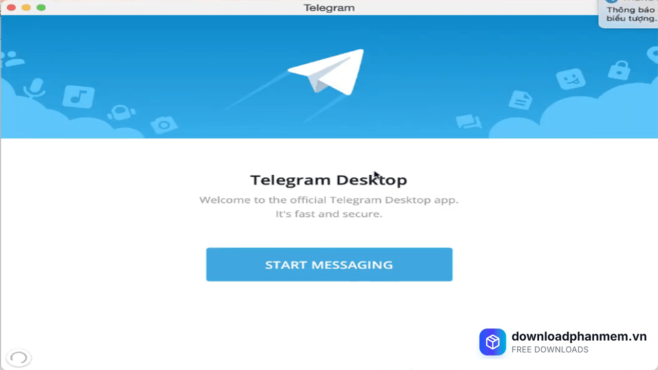Giao diện phần mềm Telegram trên MacOS