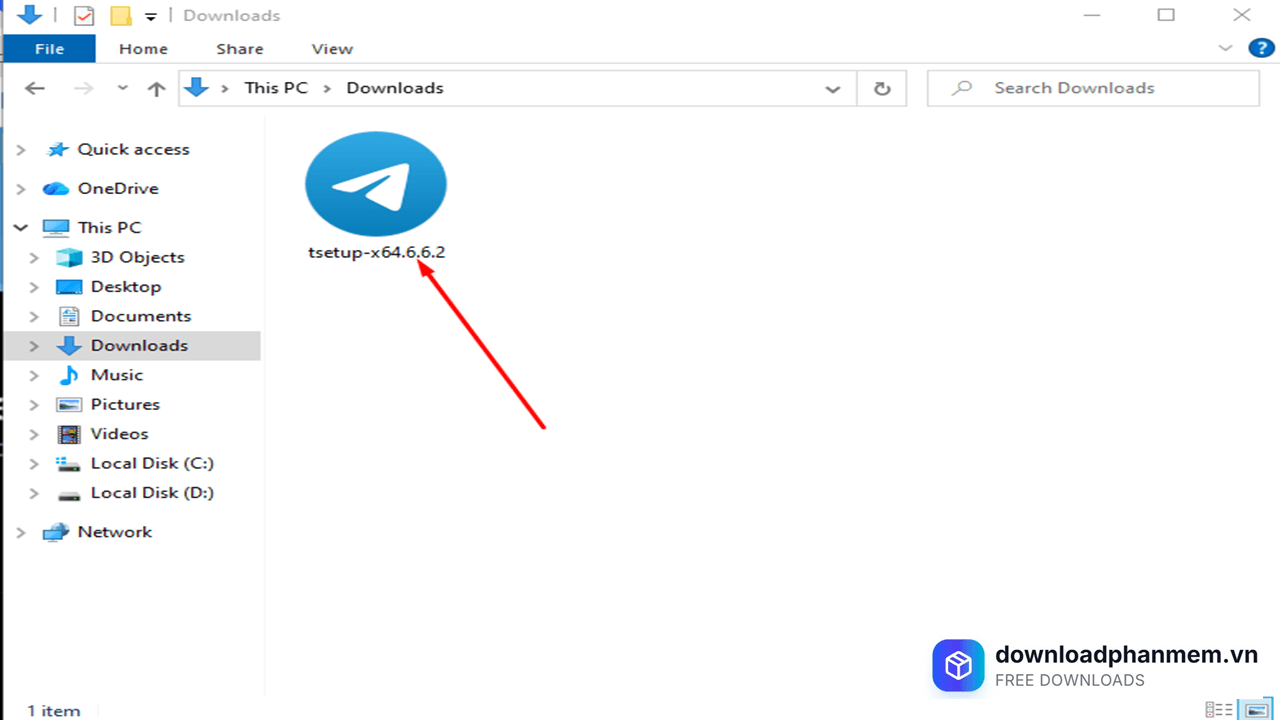 Nhấn chạy tệp .exe