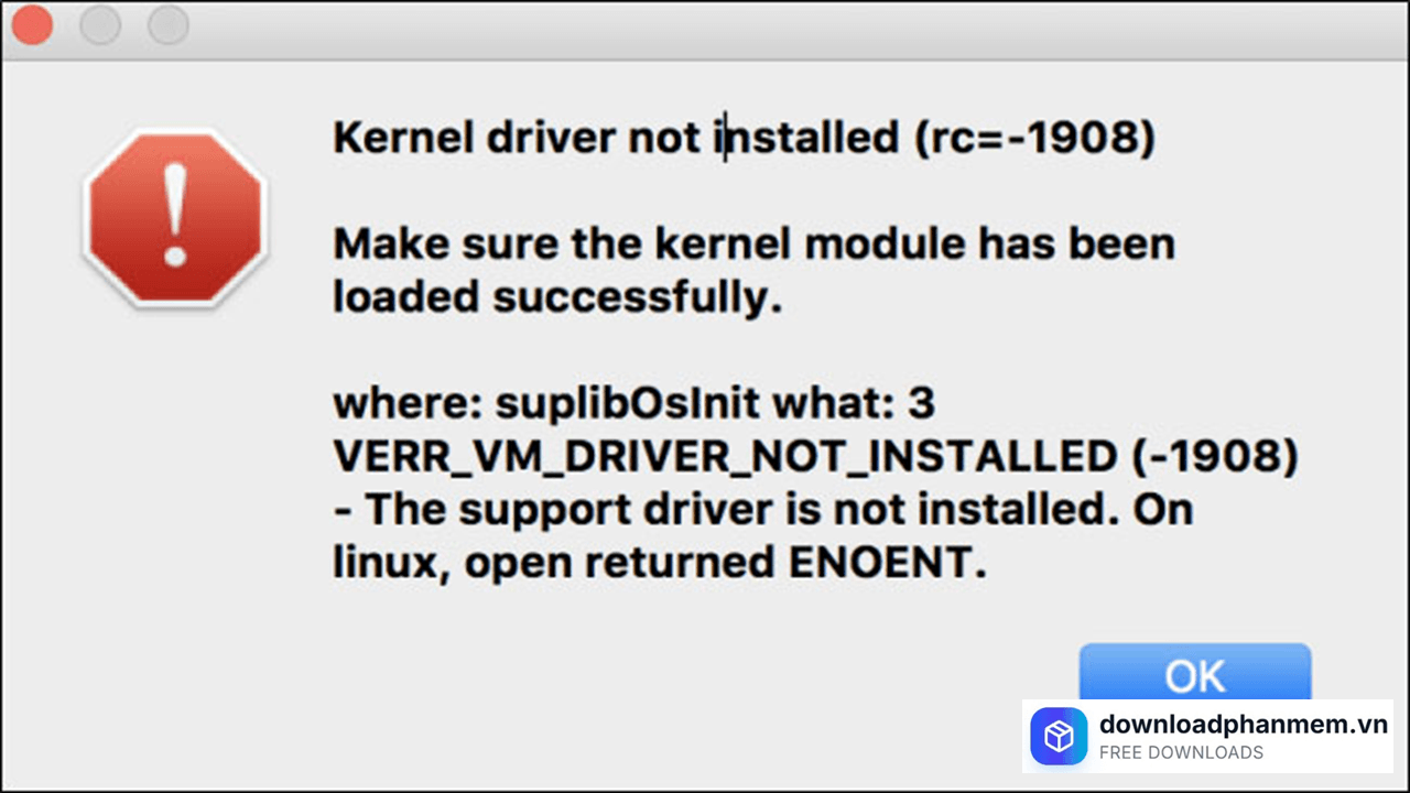kernel driver not installed